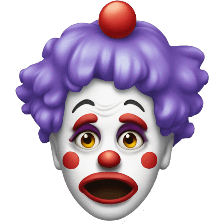 a clown crying  emoji