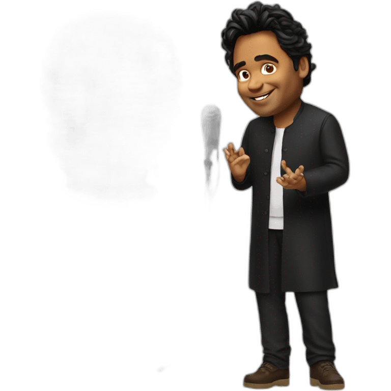 AR Rahman speaking in phone emoji