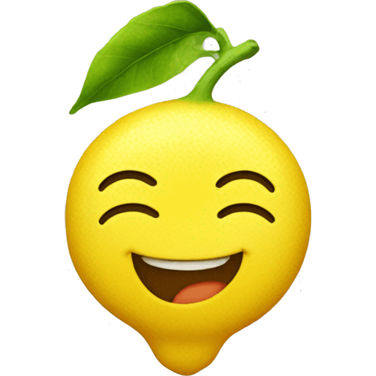 Happy lemon emoji