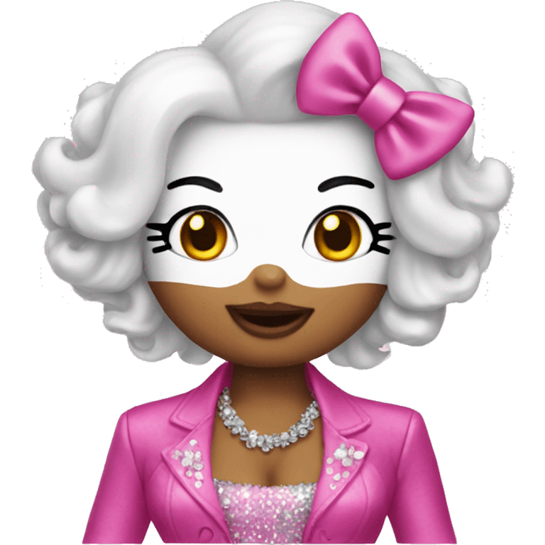 hello kitty as a drag queen  emoji