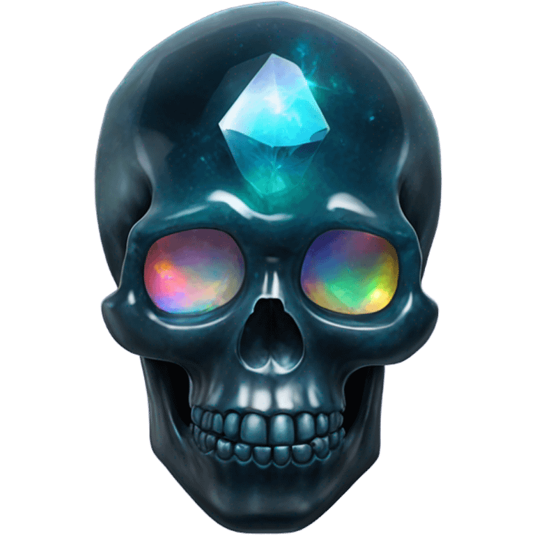 black opal crystal skull emoji