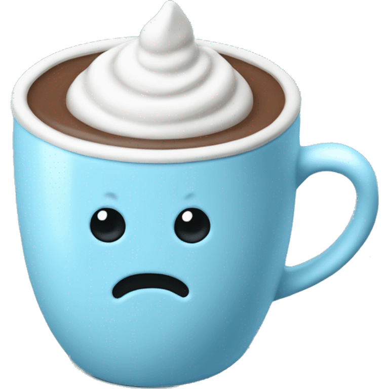 baby blue hot chocolate cup emoji