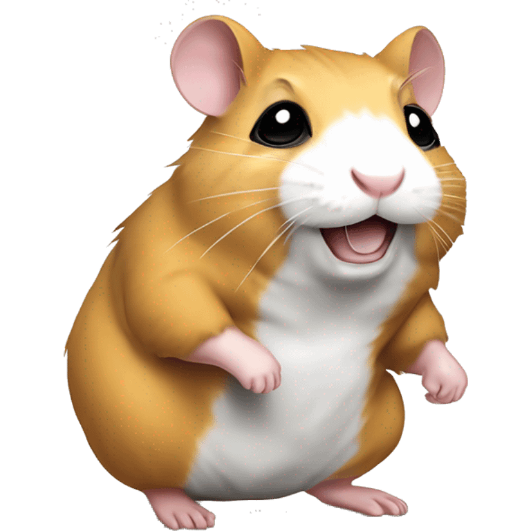 freehand drawed hamster-superhero comics style emoji