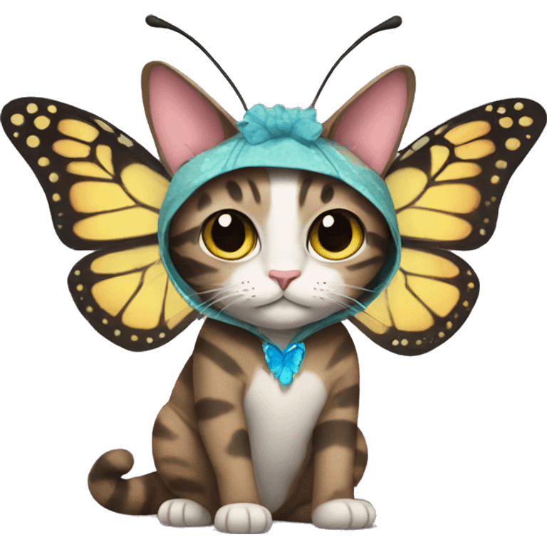 cat in a butterfly costume emoji