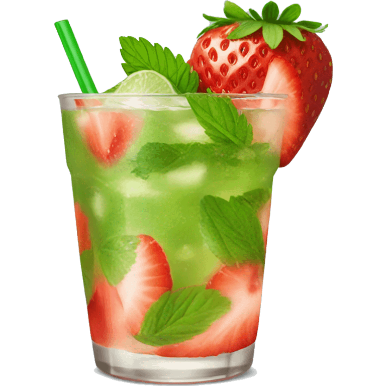 Strawberry mojito  emoji