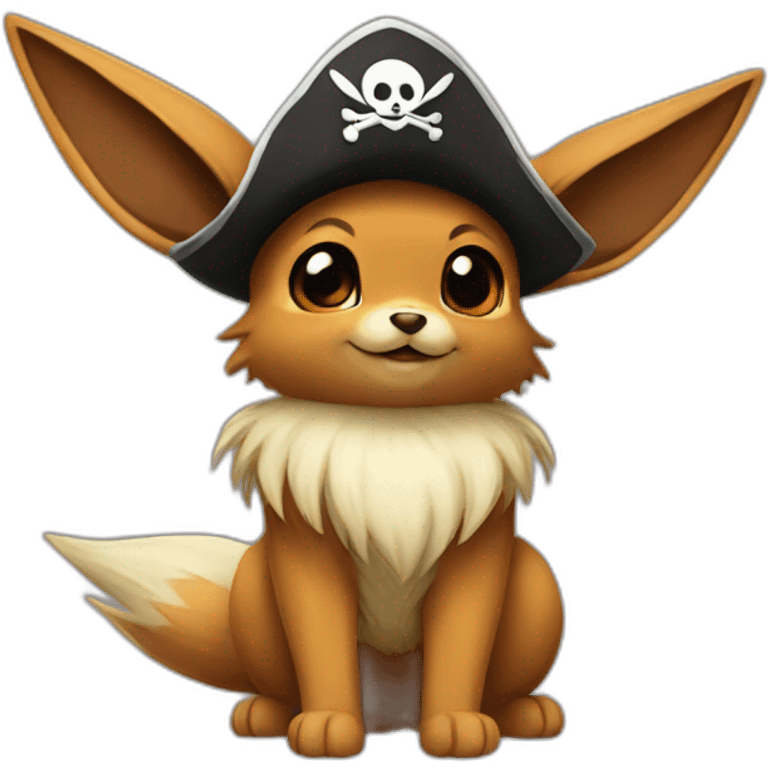 eevee with a pirate hat emoji