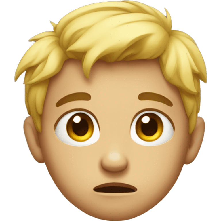 dissatisfied kid emoji