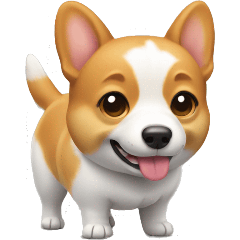 corgi with a butt emoji