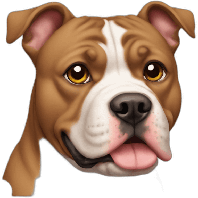 brown american bully dog emoji