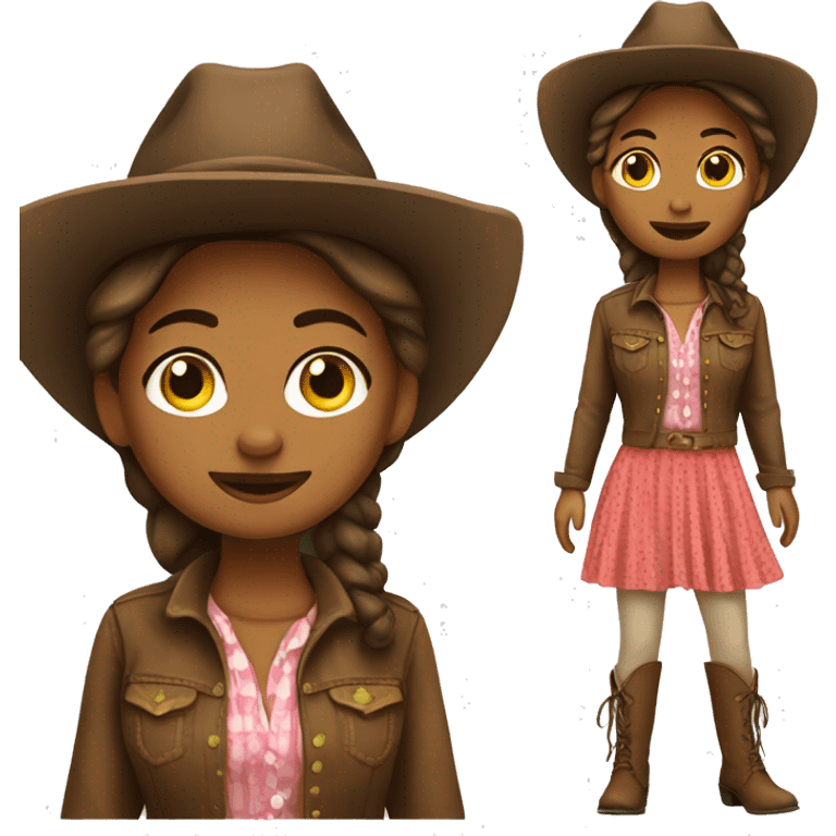 cowgirl with a dress emoji