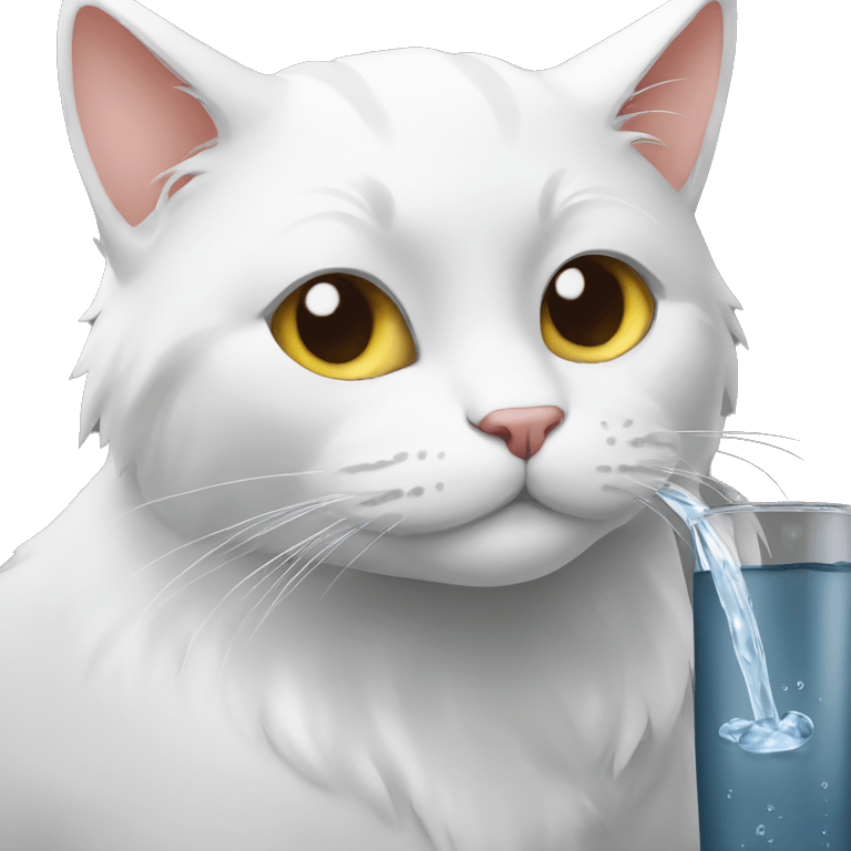 cat drink water emoji