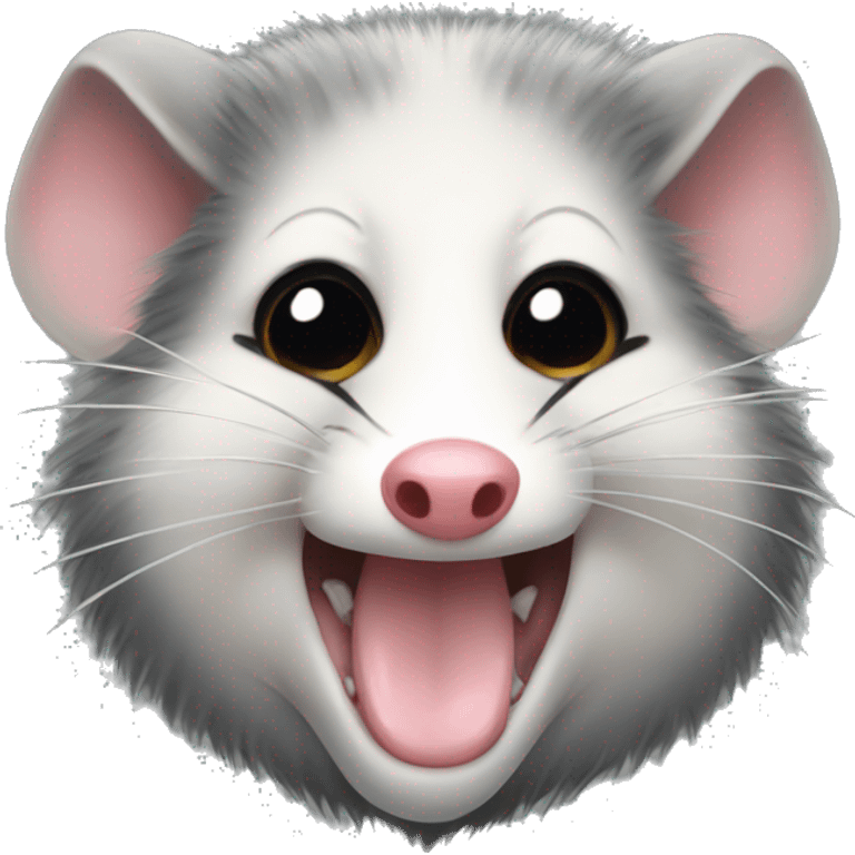 opossum Face with Tears emoji