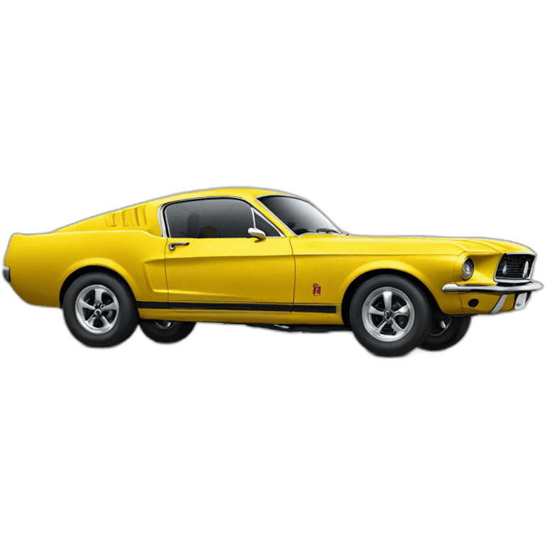 One Large yellow Mustang 67 GT emoji