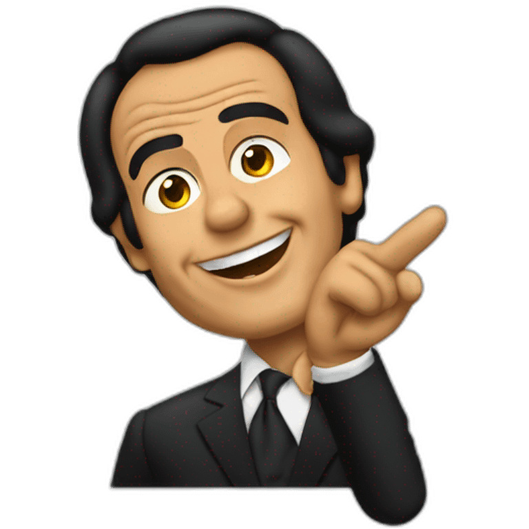 Julio Iglesias pointing with his finger emoji