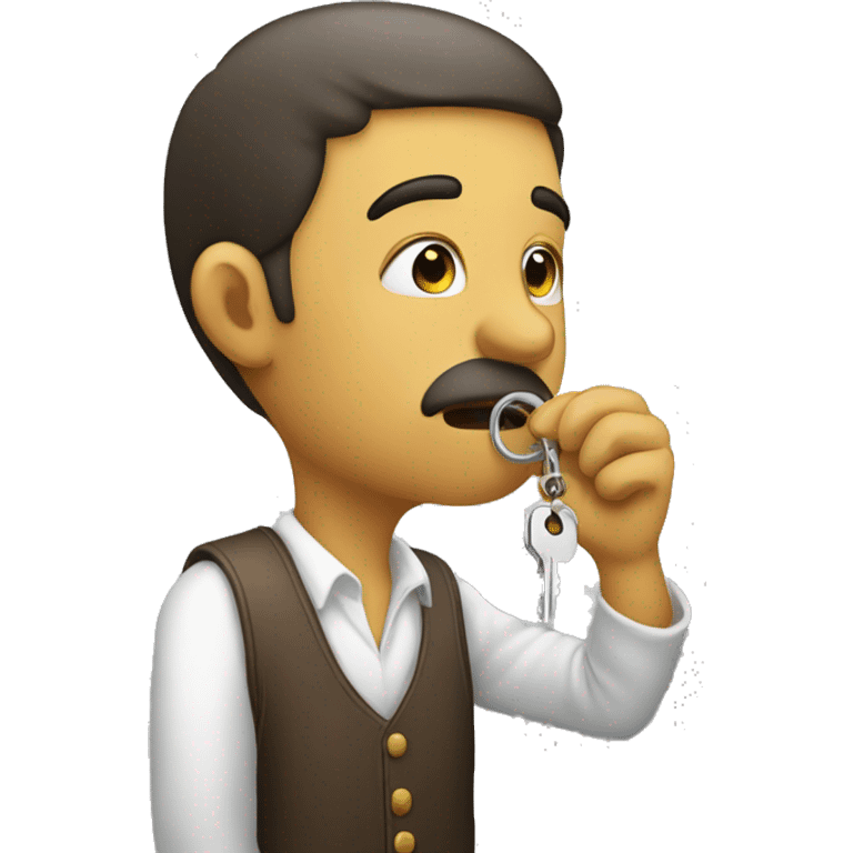 Person smelling their key with it to their nostril emoji