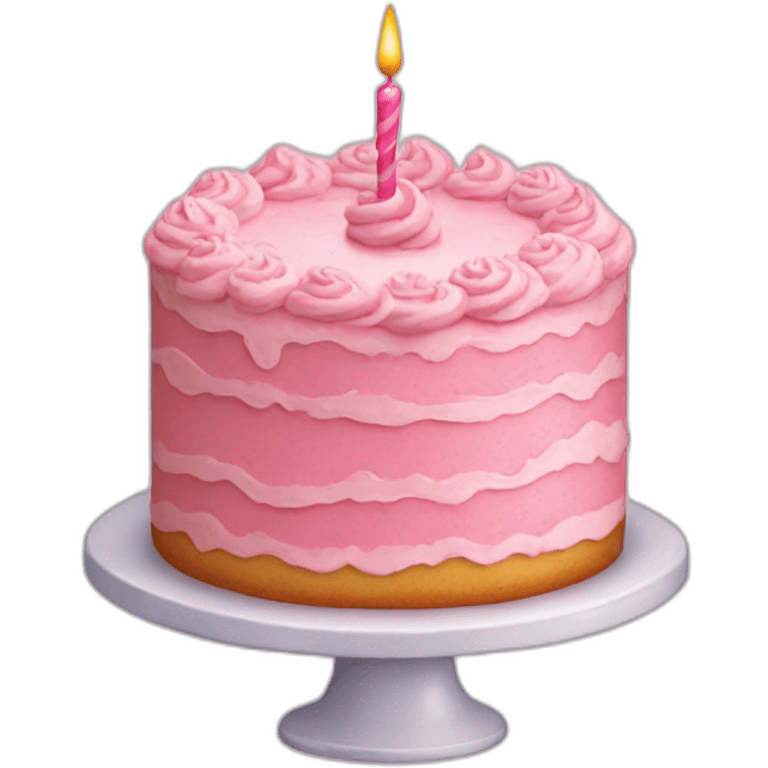 Birthday cake pink frosting emoji