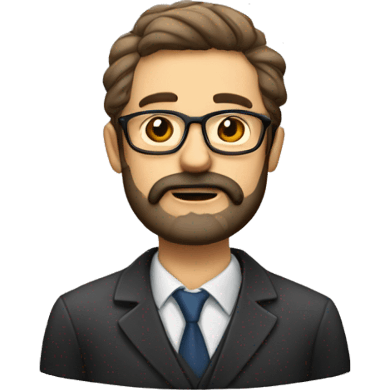 Emoji de profesor con barba emoji