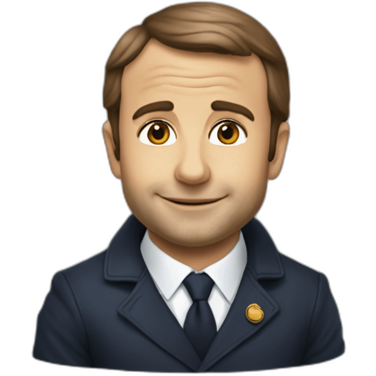 Macron sur une loutre emoji