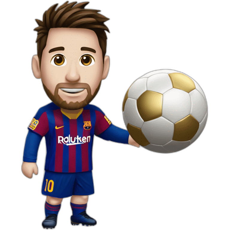 Messi avec ballon d’or emoji