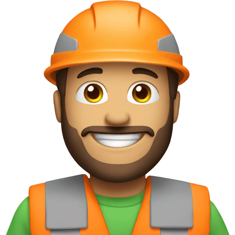 Happy man with safety vest emoji