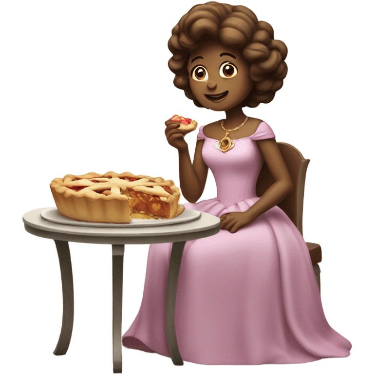 Princess eating pie emoji