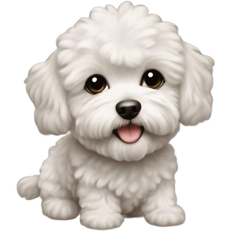 little maltipoo dog that’s black emoji