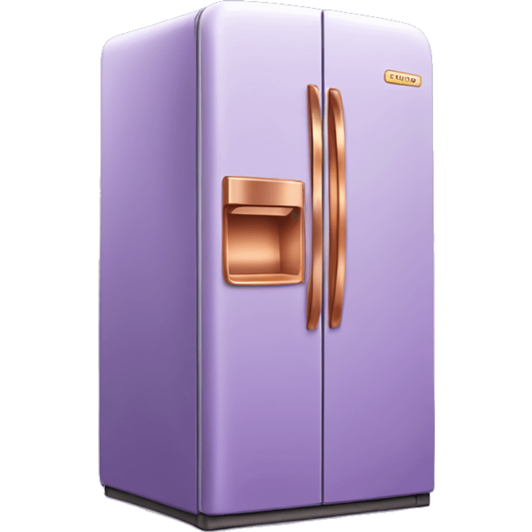 Realistic lavender and copper fridge. emoji