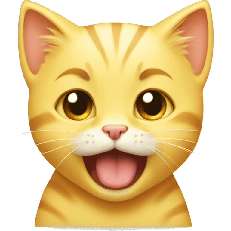 A yellow kitten is crying. emoji