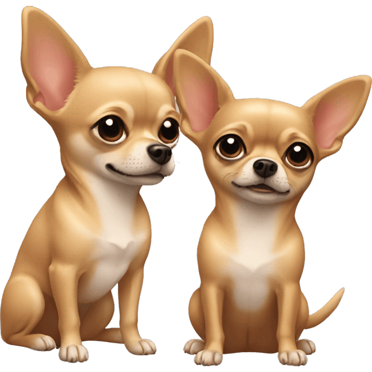 Two tan chihuahuas emoji