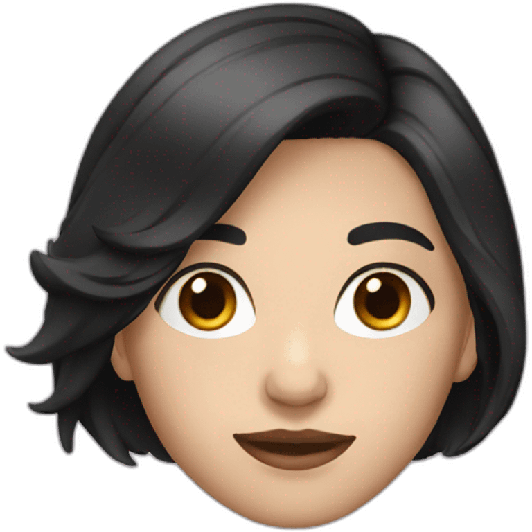 white woman short black hair with bus emoji