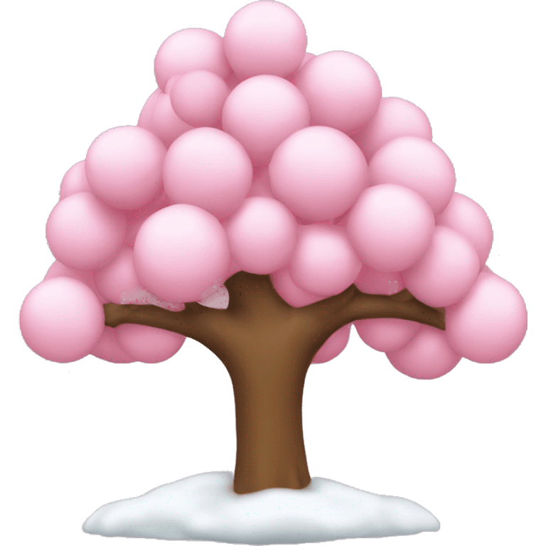 Albero di Natale con palline rosa chiaro  emoji