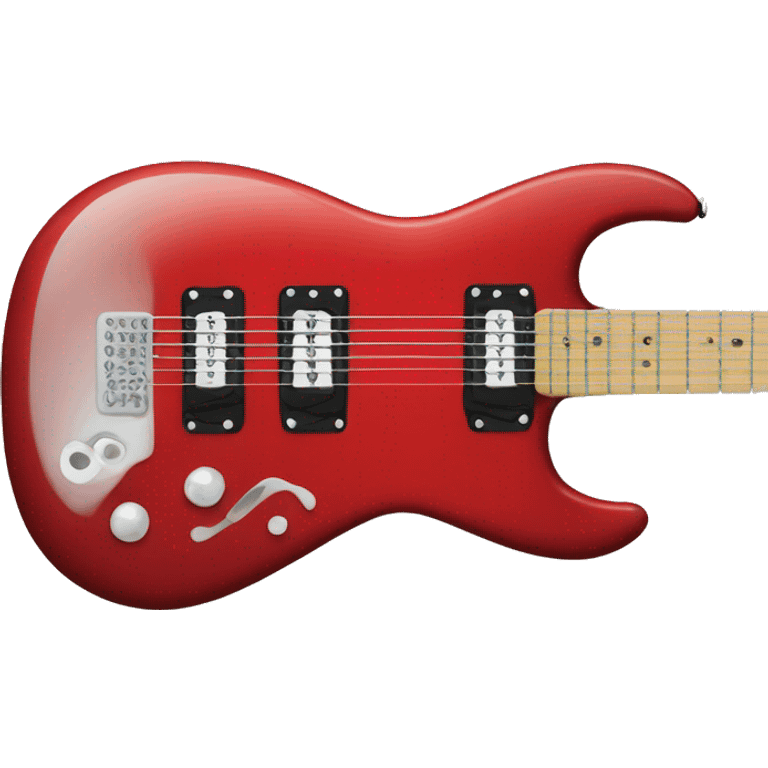 Red electric guitar emoji