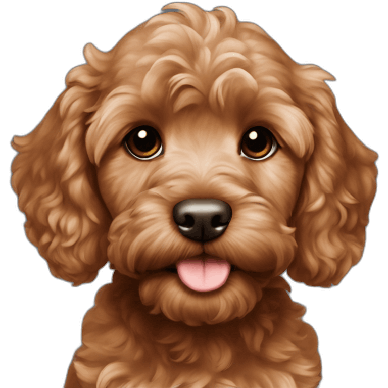 Reddish light brown cockapoo puppy emoji