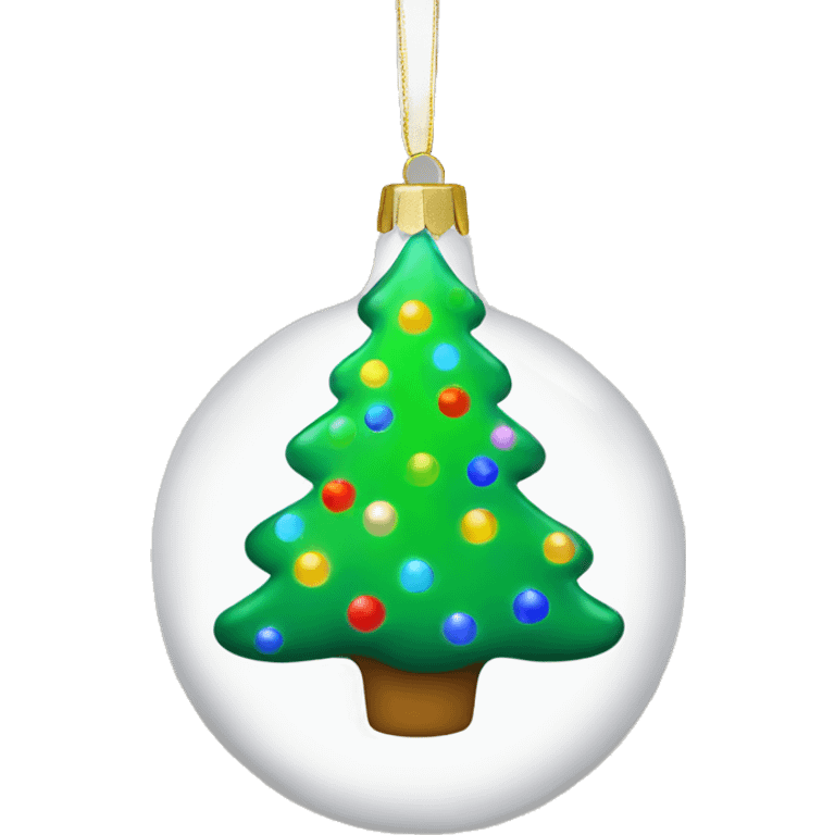 Iridescent Christmas tree ornament emoji