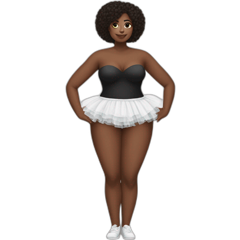 full-body-curvy-балерина-black-tutu-white-knickers emoji