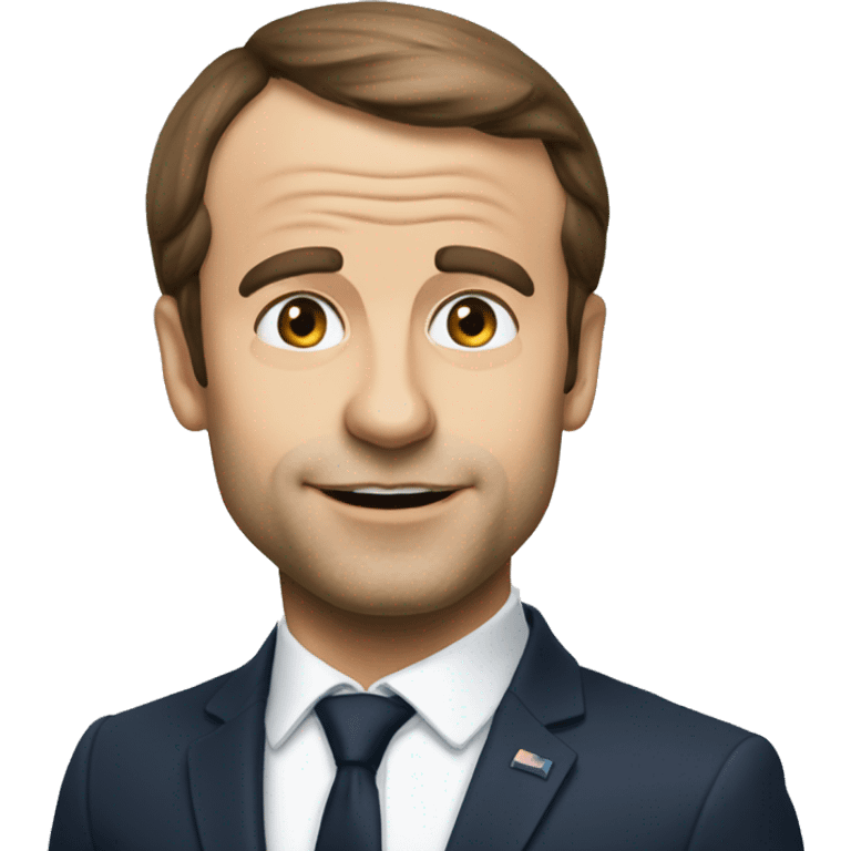 macron qui lève une pousse emoji