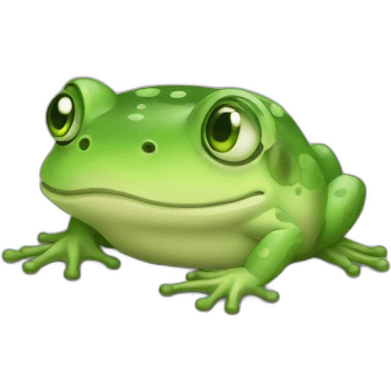 sleepy frog cute emoji