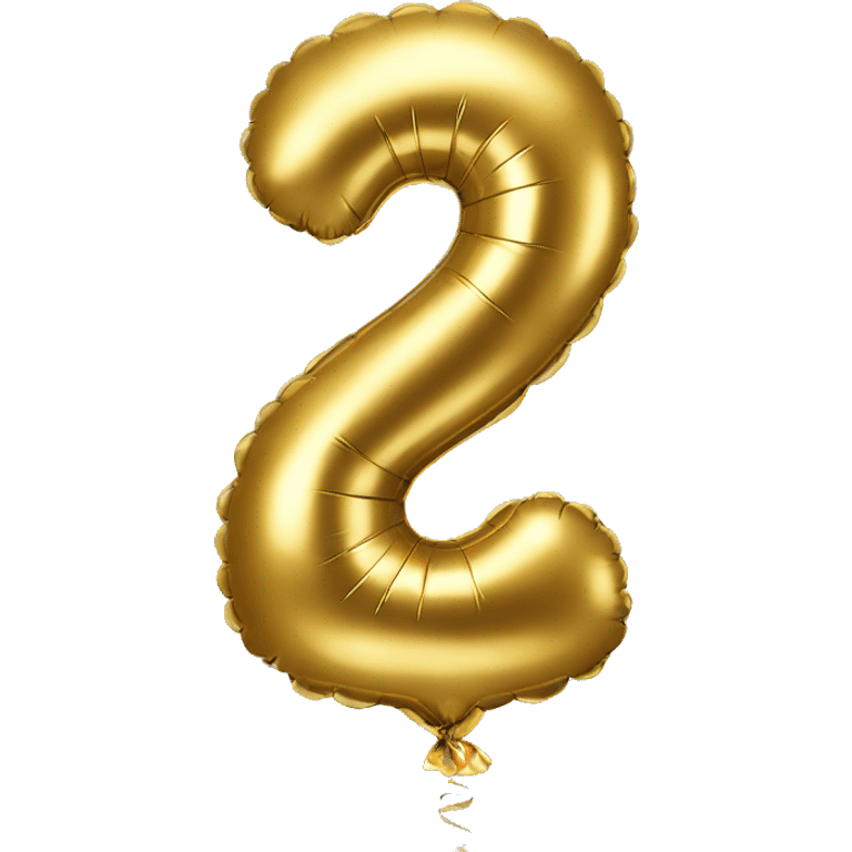 Golden balloon number 5 emoji