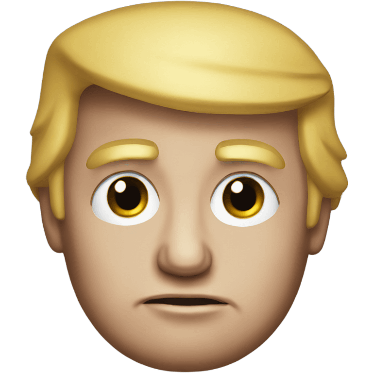 Realistic Donald Trump with face emoji