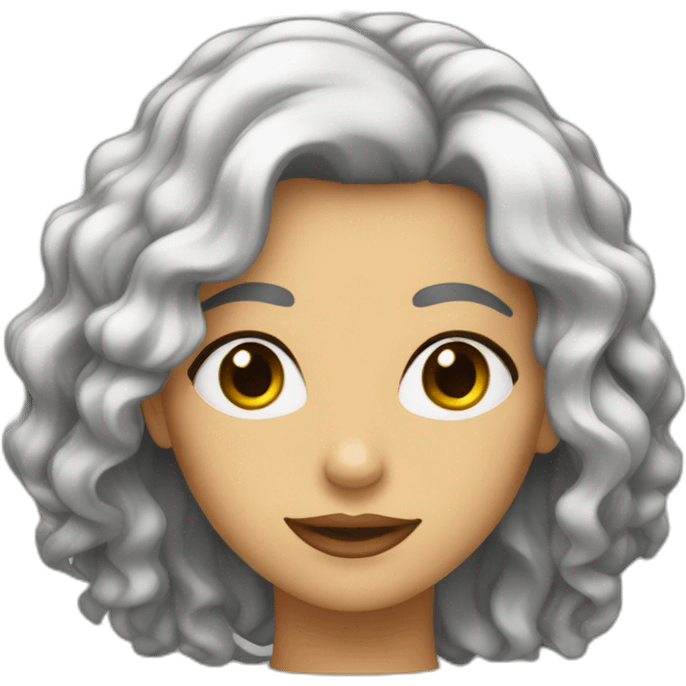 Mujer pelirroja de pelo largo y rizado emoji