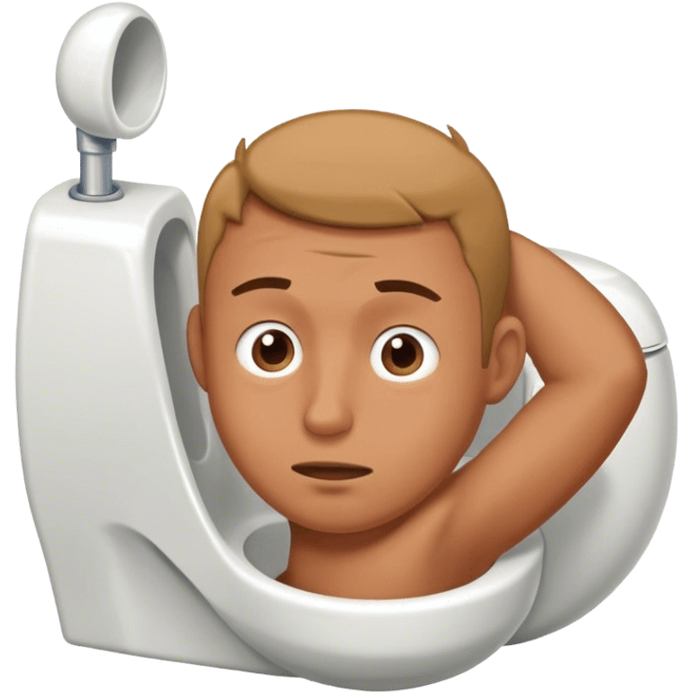 Guy head in toilet emoji