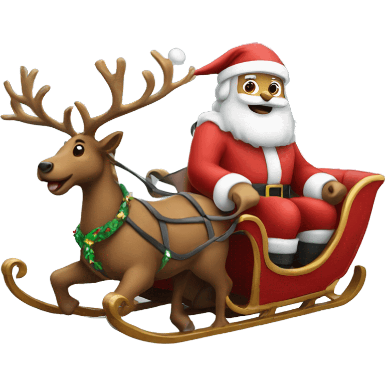 Santa in a sleigh emoji