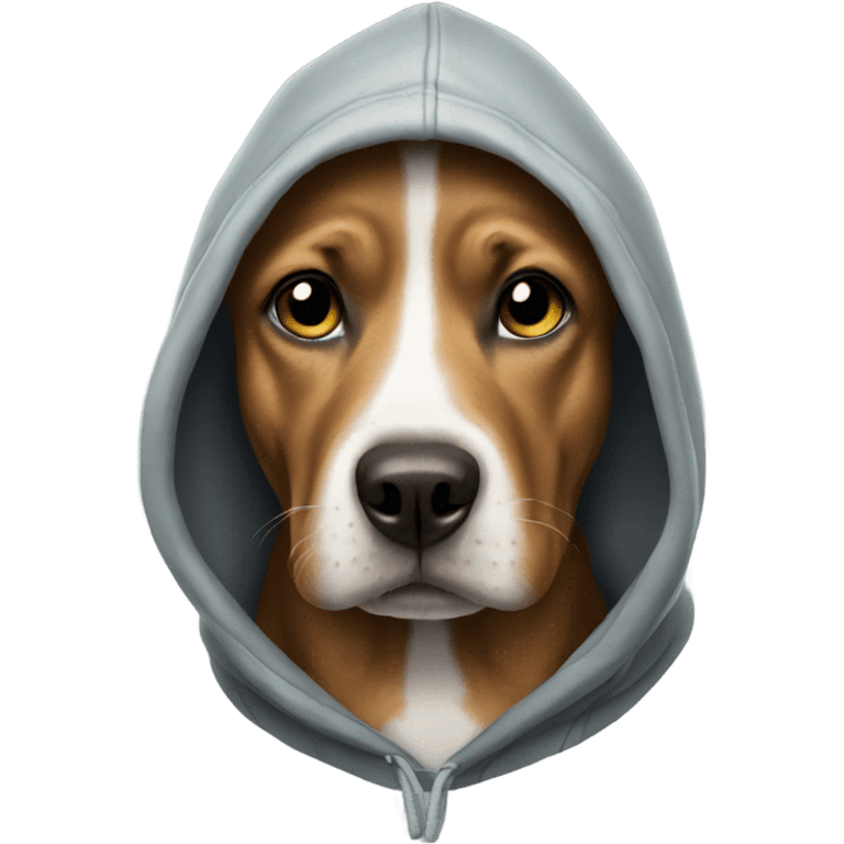 Dog wearing hoodie emoji