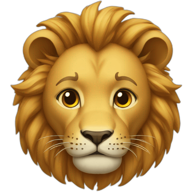 Chat sur lion emoji