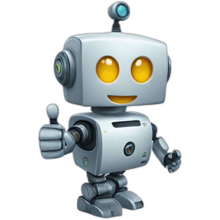 happy robot thumbs up emoji