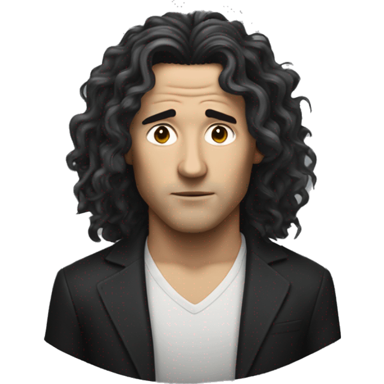 Movie 'Oldboy' male actor with long Curly hair. emoji