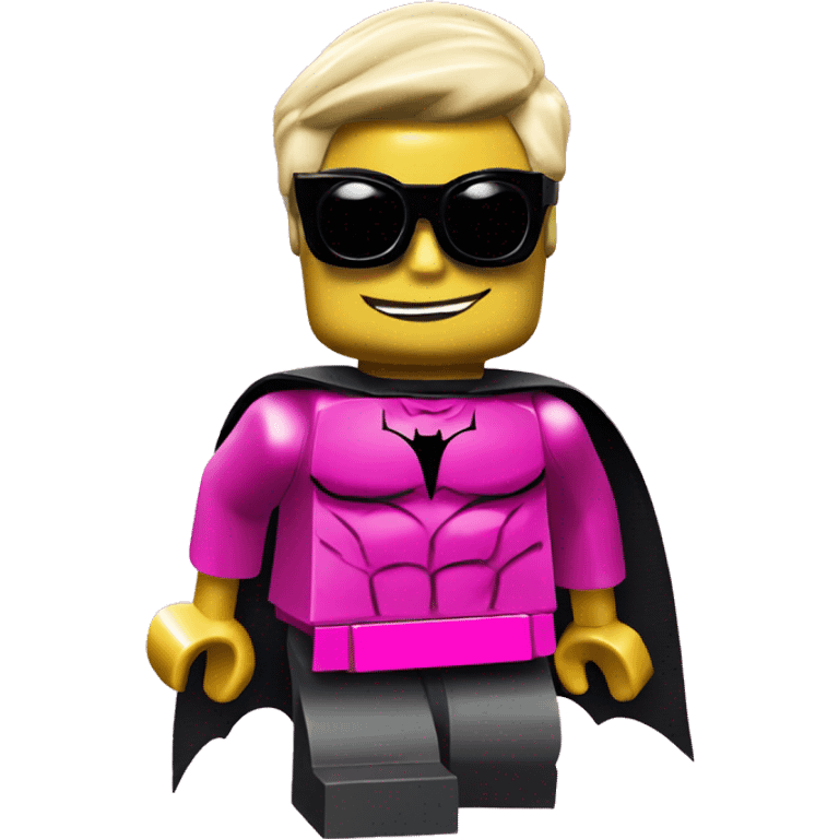 Lego Batman with pink sunglasses emoji