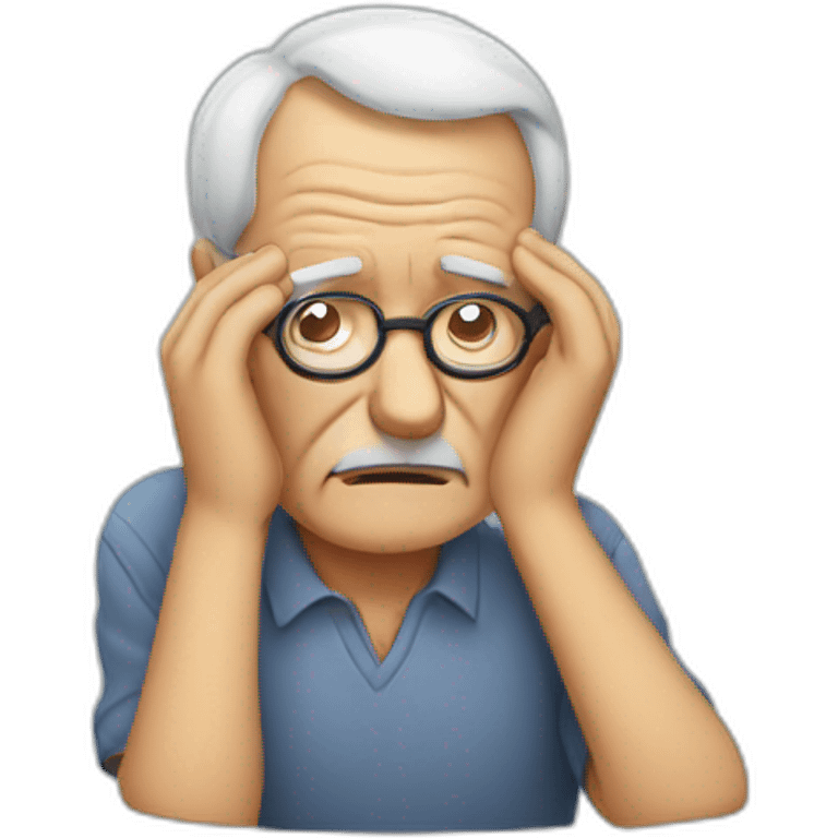 old man with glasses facepalm emoji