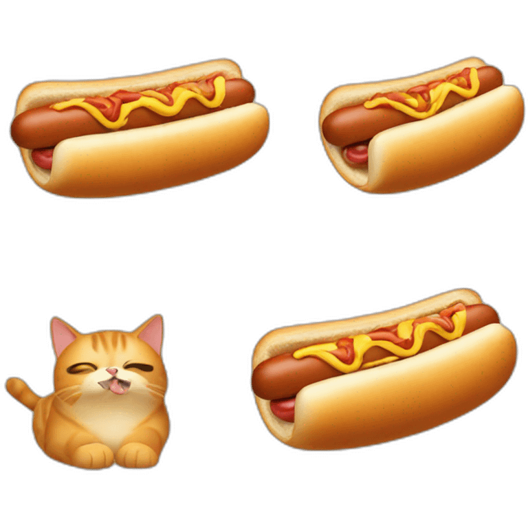 Cat hot dog emoji