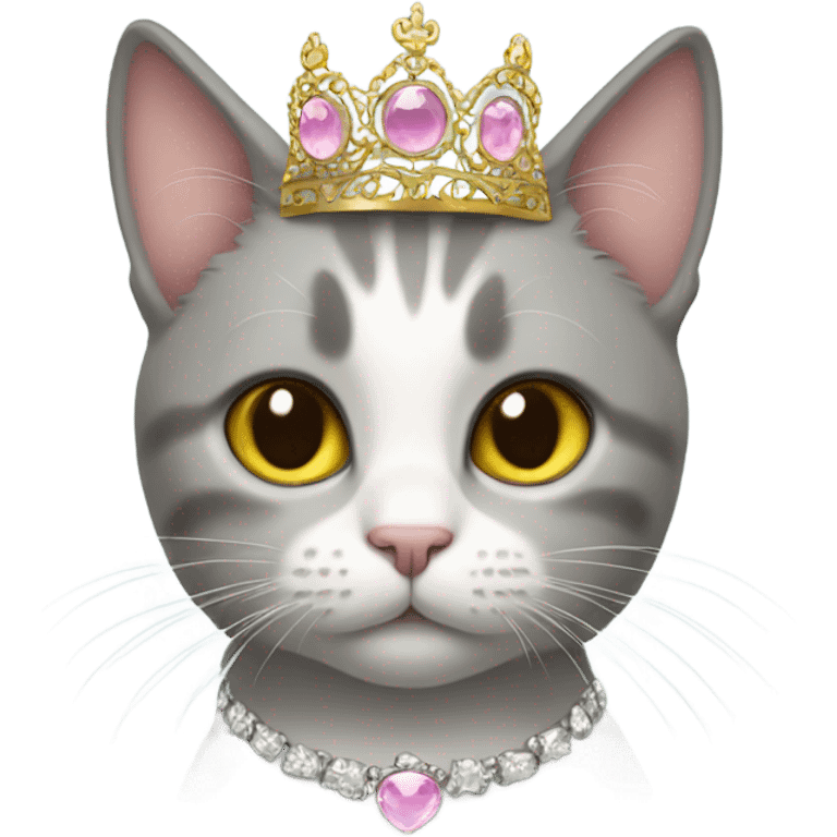 Cat wearing a tiara  emoji